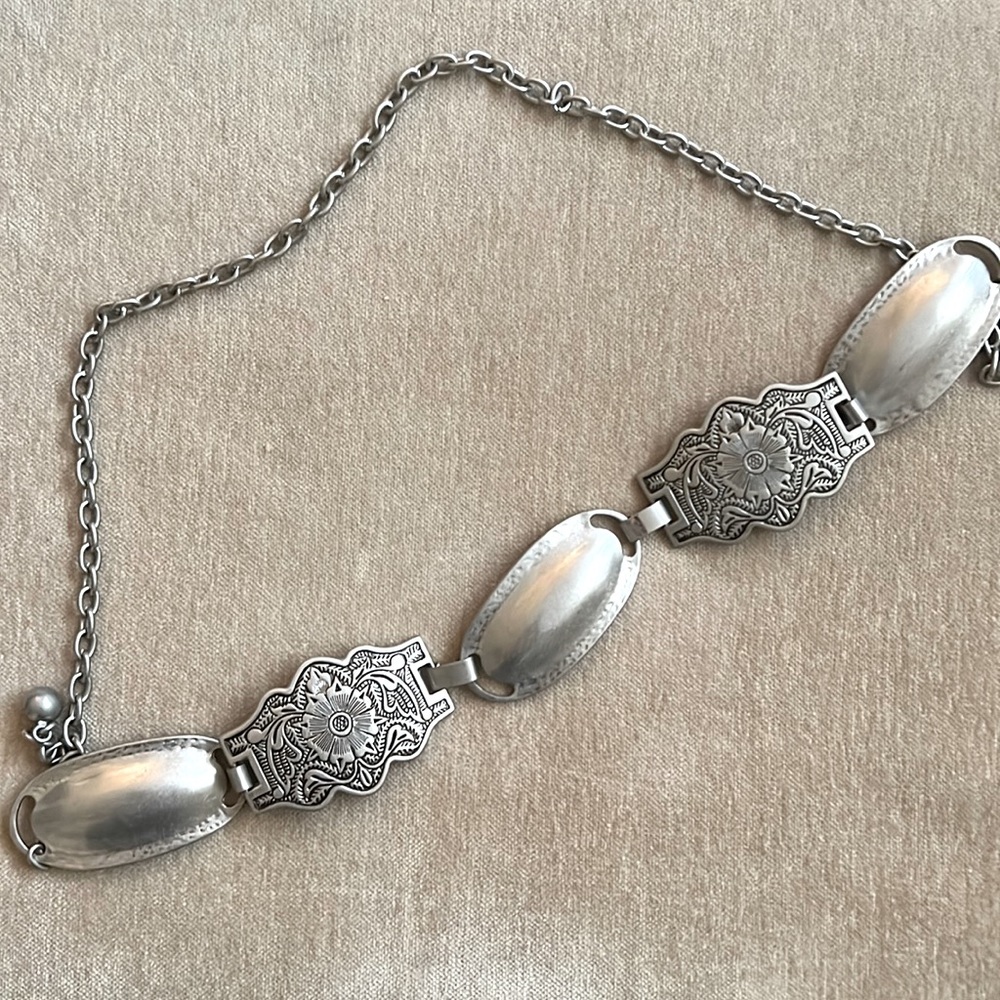 Silver festival style belt